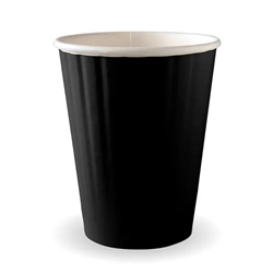 PLA 12oz Double Wall Hot Cups Black 