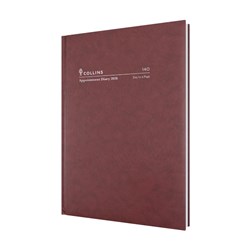 Collins 2027 Burgundy A4 140/15 Day To Page Early Edition Appointment Diary (Available April 2027)