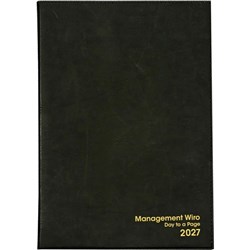 Management 2027 Black A5 Day To Page Diary