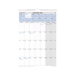 Debden 2026 300x432mm 12 Month To View Wiro Wall Calendar
