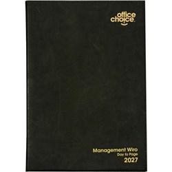 Office Choice 2027 A5 Management Black Day To Page 1hr Appointment Wiro Diary