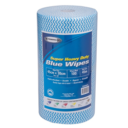 TWS64 Blue Wiping Cloth 30cm x 45m 6/carton